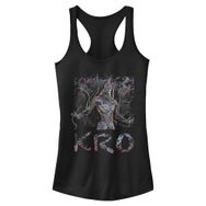 Marvel Eternals Camo Kro Slim Fit Açık Yuvarlak Etek Askılı Black Kadın Atlet