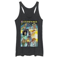 Marvel Eternals Renkli Grup Çizgi Roman Kapak Üç Karışım Black Heather Kadın Atlet