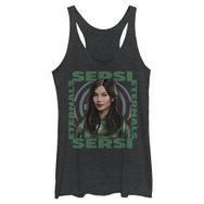 Marvel Eternals Sersi Hero Box Tri-Blend Racerback Katmanlı Black Heather Kadın Atlet