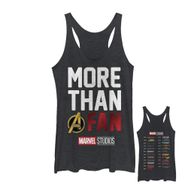 Marvel Fan Takvimi Racerback Black Heather Kadın Atlet