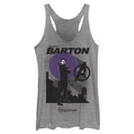Marvel Hawkeye Clint Barton Duruş Posteri Küçükler Üç Karışım Gri Heather Kadın Atlet
