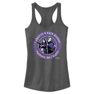 Marvel Hawkeye Kate Circle Bullseye Portreleri Küçükler Racerback Charcoal Kadın Atlet