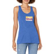 Marvel Hello Spider-Man İsim Etiketi Racerback Royal Blue Heather Kadın Atlet