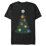Marvel Işıklarla Büyük ve Uzun Evren Ağacı Üst Kısa Kollu Siyah Erkek T-shirt