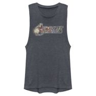 Marvel Klasik Avengers Time Kolsuz Denim Blue Heather Kadın Atlet