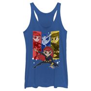 Marvel Klasik Blackwidow Trio Racerback Kraliyet Mavisi Heather Kadın Atlet