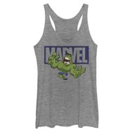 Marvel Klasik Brick Hulk Racerback Gray Heather Kadın Atlet