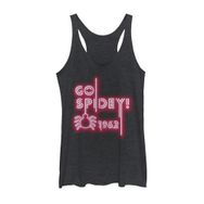Marvel Klasik Go Spidey Racerback Black Heather Kadın Atlet