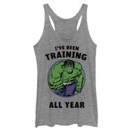 Marvel Klasik Hulk Yıl Antrenman Racerback Kolsuz Gri Heather Kadın Atlet