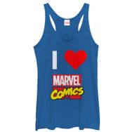 Marvel Klasik I Love Racerback Royal Blue Heather Kadın Atlet