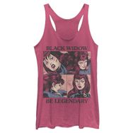 Marvel Klasik Kara Dul Racerback Pink Heather Kadın Atlet