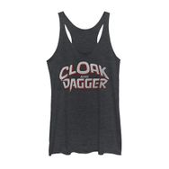 Marvel Klasik Logo Racerback Black Heather Kadın Atlet