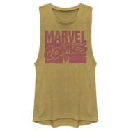 Marvel Klasik Logo Yıpranmış Kas Gold Heather Kadın Atlet