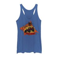 Marvel Klasik Örümcek Mobil Maceraları Racerback Royal Blue Heather Kadın Atlet