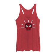 Marvel Klasik Pixel Spidey Sense Racerback Red Heather Kadın Atlet