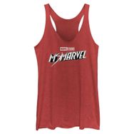Marvel Siyah Beyaz Film Logosu Üç Karışım Kırmızı Heather Kadın Atlet