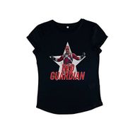 Marvel Siyah Widow Red Guardian Rolled Sleeve Lacivert Mavi Kadın T-shirt