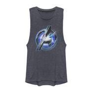 Marvel Tech Logolu Kolsuz Denim Blue Heather Kadın Atlet