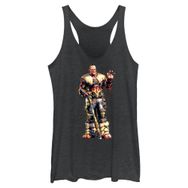 Marvel Thor Love Thunder Splatter Boya Askılı Black Heather Kadın Atlet