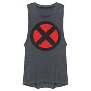 Marvel Universe Woodcut Xmen Kolsuz Denim Blue Heather Kadın Atlet