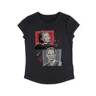 Marvel Wandavision Retro Boxups Rulolu Kollu Siyah Kadın T-shirt