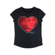 Marvel Wandavision Wanda Love Women's Rolled Sleeve Siyah Kadın T-shirt