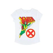 Marvel X Men Grey Flight Rolled Sleeve Beyaz Kadın T-shirt