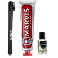 Marvis 75 ml Cinnamon Mint Diş Macunu + Orta Sert Diş Fırçası + 30 ml Konsantre Ağız Gargarası