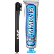 Marvis 85 ml Aqua Mint Beyazlatıcı Diş Macunu + Black Orta Sert Diş Fırçası