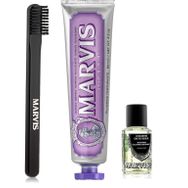 Marvis 85 ml Jasmin Mint Diş Macunu + Orta Sert Diş Fırçası + 30 ml Konsantre Ağız Gargarası