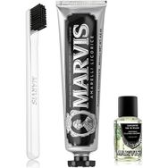 Marvis 85 ml Meyankökü Özlü Diş Macunu + Yumuşak Diş Fırçası + 30 ml Konsantre Ağız Gargarası