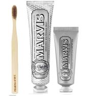 Marvis 85+25 ml Smokers Whitening Mint Nane Aromalı Beyazlatma Doğal Diş Macunu + Pharma Acqua Bambu Diş Fırçası