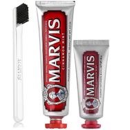 Marvis Cinnamon Mint 3'lü 85 ml + 25 ml Diş Macunu + Marvis Yumuşak Diş Fırçası