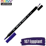 Marvy 1800-107 Brush Pen Çift Uçlu Eggplant Fırça Kalem