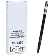 Marvy Le Pen 4300 Extra Fine Uç Metal Klips 0.3 mm Uç Black Kalem