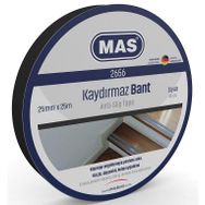 Mas 2656 25 mm x 25 m Siyah Kaydırmaz Bant