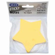 Mas 3673 70 x 70 mm 75 Yaprak Sticky Yapışkanlı Yıldızlı Not Kağıdı