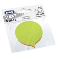 Mas Sticky Yapışkanlı Not Kağıdı Balon 70x70 mm 75 Yaprak 3671