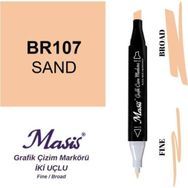 Masis 107 Kum Çift Uçlu Marker Grafik Çizim Kalemi