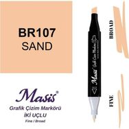 Masis 107 Kum Çift Uçlu Marker Grafik Çizim Kalemi