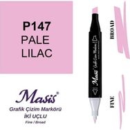 Masis 147 Açık Lila Çift Uçlu Marker Grafik Çizim Kalemi