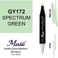 Masis 172 Su Yeşili Çift Uçlu Marker Grafik Çizim Kalemi