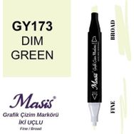 Masis 173 Mat Yeşil Çift Uçlu Marker Grafik Çizim Kalemi