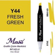 Masis 44 Canlı Sarı Çift Uçlu Marker Grafik Çizim Kalemi