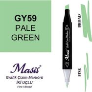 Masis 59 Açık Yeşil Çift Uçlu Marker Grafik Çizim Kalemi
