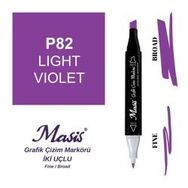 Masis 82 Açık Menekşe Çift Uçlu Marker Grafik Çizim Kalemi
