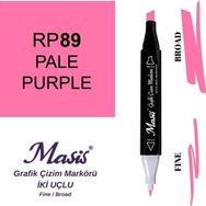 Masis 89 Açık Mor Çift Uçlu Marker Grafik Çizim Kalemi