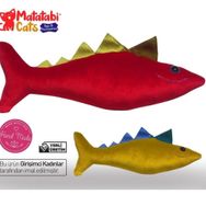 Matatabi Cats 28 cm Kırmızı Spino Balık Matatabili Peluş Kedi Oyuncağı
