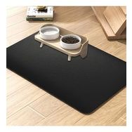 MAtGo Kaymaz Su Geçirmez Suni Deri Siyah 40x60 cm Kedi Köpek Mama Paspası