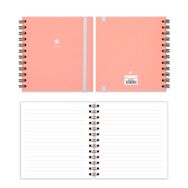 Matt Notebook 15x15 cm Kare 2'li Set Spiralli Çizgili Tarihsiz Not Defteri